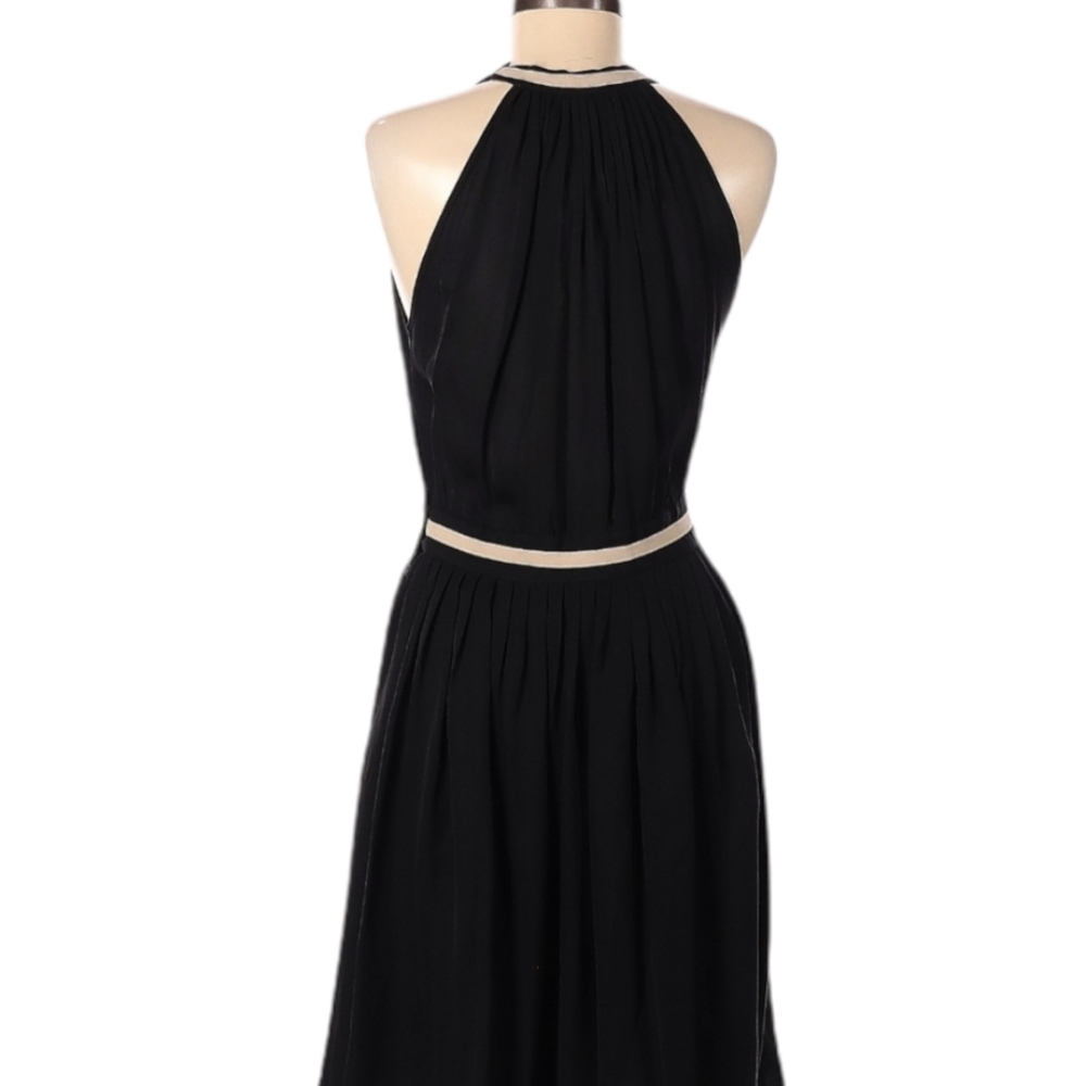 L’Agence Black Silk Halter Neck Cocktail Dress Size 6 - Picture 8 of 15